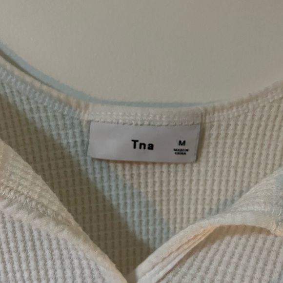 TNA Cropped White Waffle Natch Tank - Picture 4 of 4